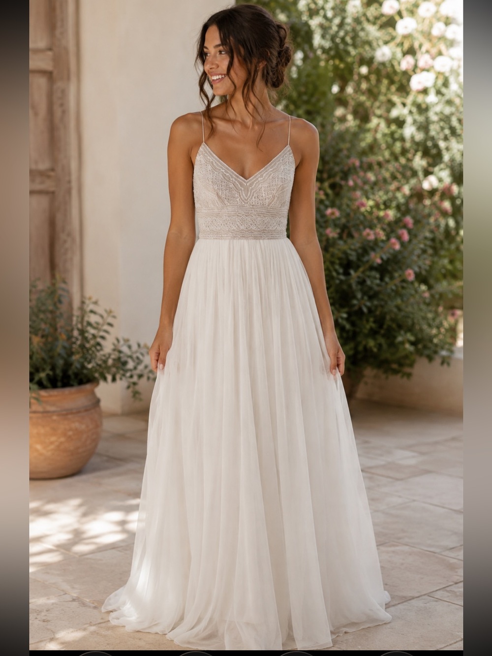 Adrianna-Papell Long sequins sleeveless and beaded long gown